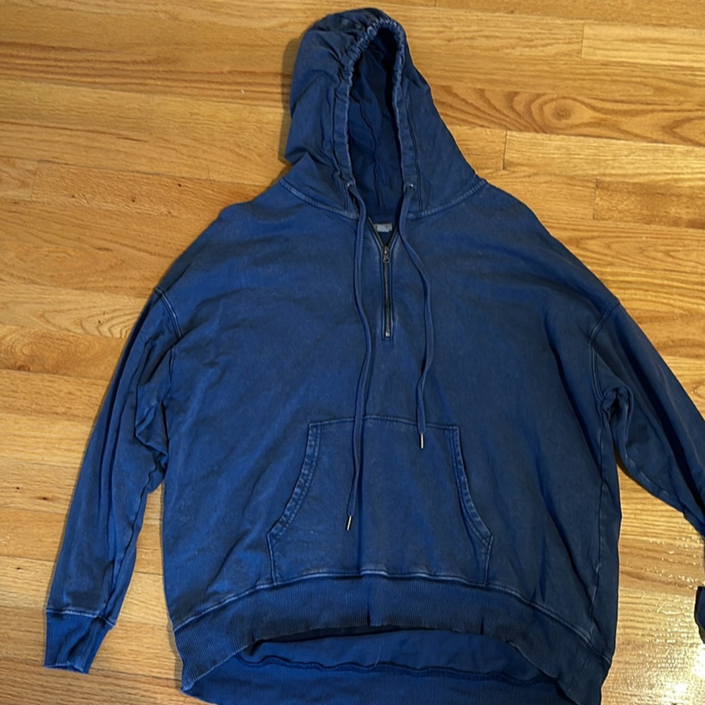 Aerie Navy Zip-Up Hoodie